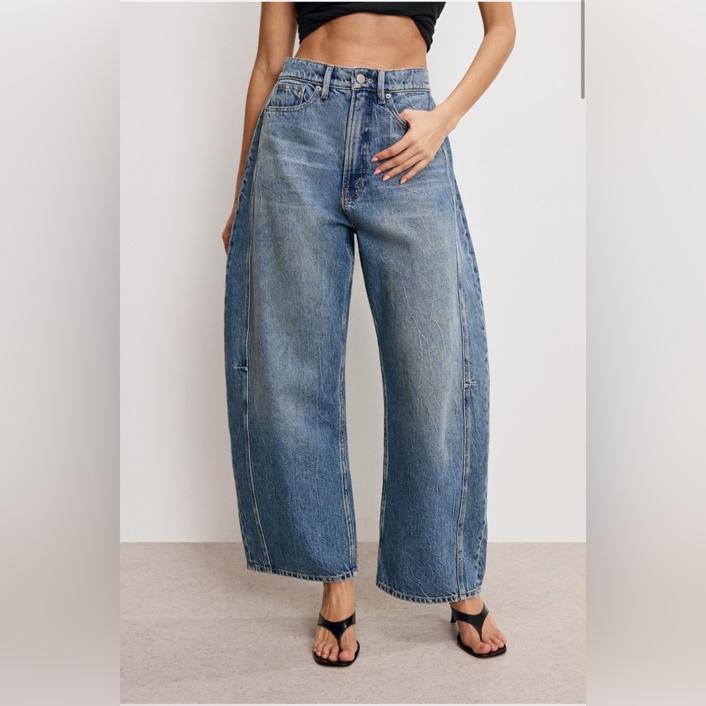 New Good American GOOD EXTREME BARREL JEANS | High-Rise | Wide Leg